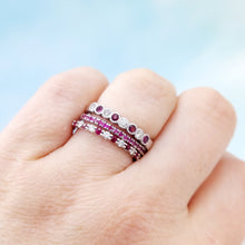 Load image into Gallery viewer, Ruby Band - 14K White Gold