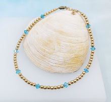 Load image into Gallery viewer, Blue Crystal Anklet By The Yard - Our Whole Heart