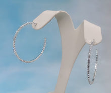 Load image into Gallery viewer, Pave Flex Hoop - Silver Rhodium