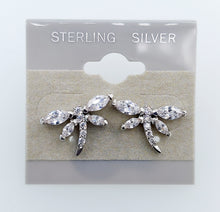 Load image into Gallery viewer, CZ Dragonfly Earrings - Sterling Silver