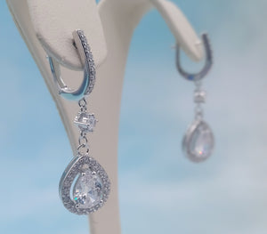 Fancy Drop Earrings - Sterling Silver