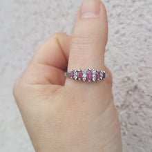 Load image into Gallery viewer, Ruby &amp; CZ Ring - Sterling Silver