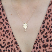 Load image into Gallery viewer, Miraculous Mary &amp; Diamond Necklace - 14K Yellow Gold