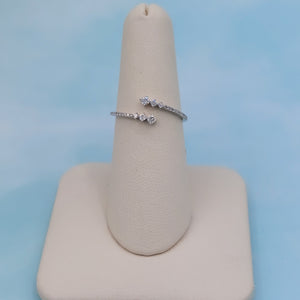 Bypass Diamond Ring - 14K White Gold