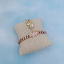 Load image into Gallery viewer, Diamond Chain Link Bracelet - 14K Rose Gold