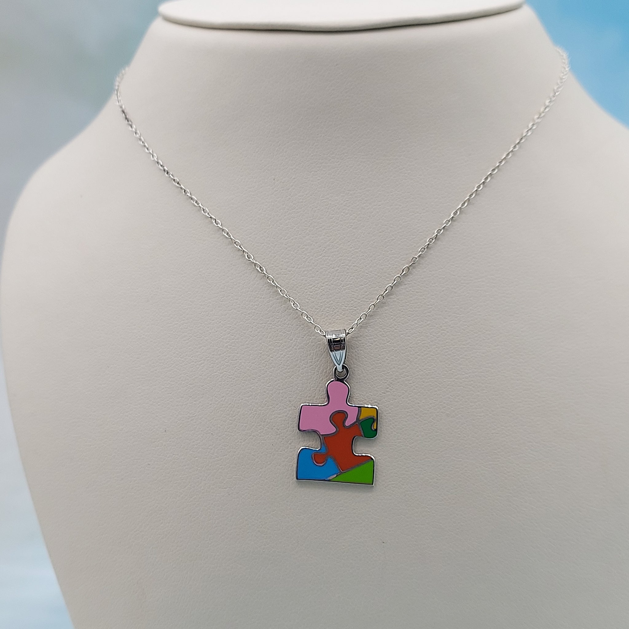 Amazon.com: West Coast Jewelry Autism Awareness Jigsaw Puzzle Piece  Stainless Steel Necklace : Clothing, Shoes & Jewelry