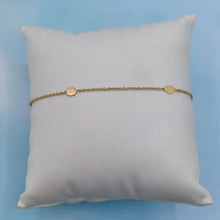 Load image into Gallery viewer, Oval &amp; Cable Chain Anklet - 14K Yellow Gold