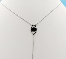 Load image into Gallery viewer, Evil Eye Lariat Necklace - Sterling Silver