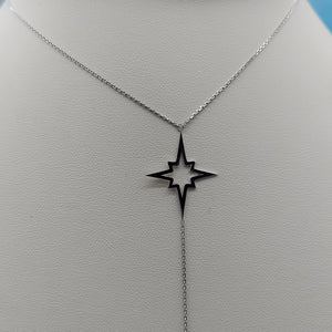 Star Lariat Necklace - Sterling Silver