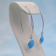 Load image into Gallery viewer, Sky Blue  - Gemstone Threader Earring - Limited Edition