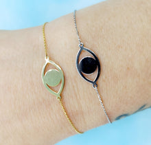 Load image into Gallery viewer, Evil Eye Cut Out Bracelet - 14K Gold