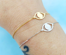 Load image into Gallery viewer, Evil Eye Cut Out Bracelet - 14K Gold