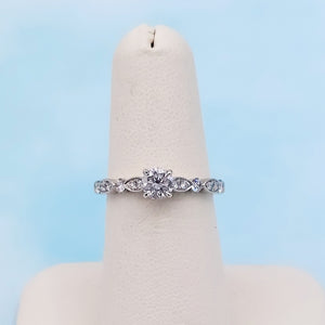 .56 Carat Round Diamond Engagement Ring - 14K White Gold