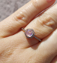 Load image into Gallery viewer, Rainbow Moonstone and Diamond Ring - 14K Rose Gold-  Marie&#39;s Custom Design