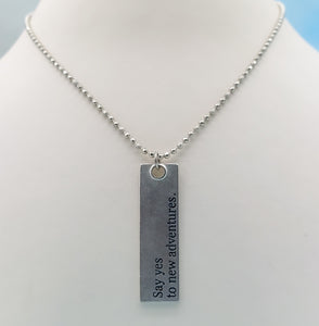 Long Quote Necklace - Benny and Ezra