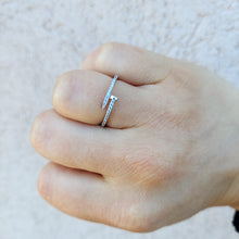 Load image into Gallery viewer, Tough as Nail Ring with CZ - Sterling Silver