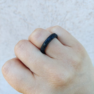 Black Pave CZ & Black Rhodium Ring