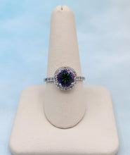 Load image into Gallery viewer, Round Mystic Topaz &amp; CZ Ring - Sterling Silver