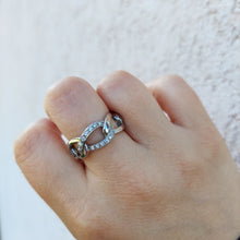 Load image into Gallery viewer, CZ Chain Link Ring