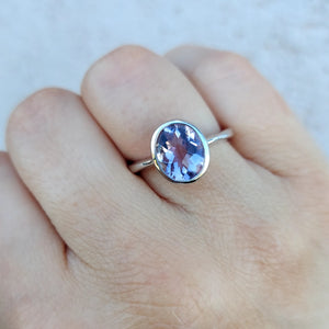 Pink Quartz Ring - Sterling Silver