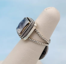 Load image into Gallery viewer, Moonstone Split Shank Ring- Sterling Silver