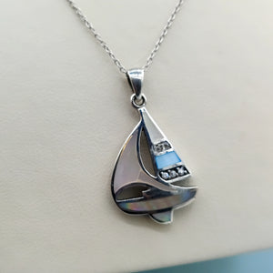 Sailboat Necklace - Sterling Silver