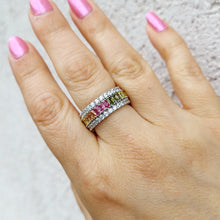 Load image into Gallery viewer, Rainbow Of Color Eternity Ring