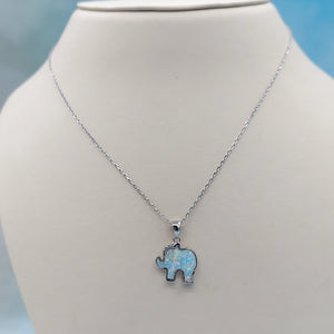 Opal Elephant Necklace