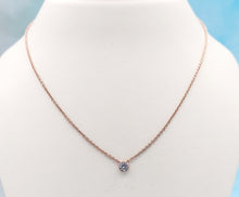 Load image into Gallery viewer, Solitaire Single CZ Necklace