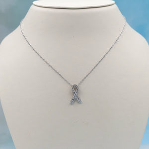 Cancer Ribbon Necklace