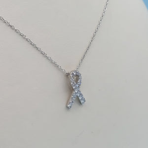 Cancer Ribbon Necklace