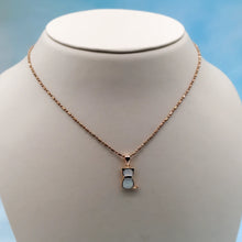 Load image into Gallery viewer, Opal Cat Necklace - Rose Gold Sterling Silver