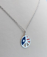 Load image into Gallery viewer, Patriotic Peace Sign Necklace