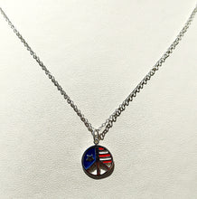 Load image into Gallery viewer, Patriotic Peace Sign Necklace