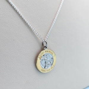 St. Michael Necklace - Two Tone