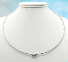 Load image into Gallery viewer, 14K Gold Diamond Bezel Omega Necklace