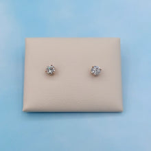 Load image into Gallery viewer, Diamond Stud Earrings -14K Rose Gold