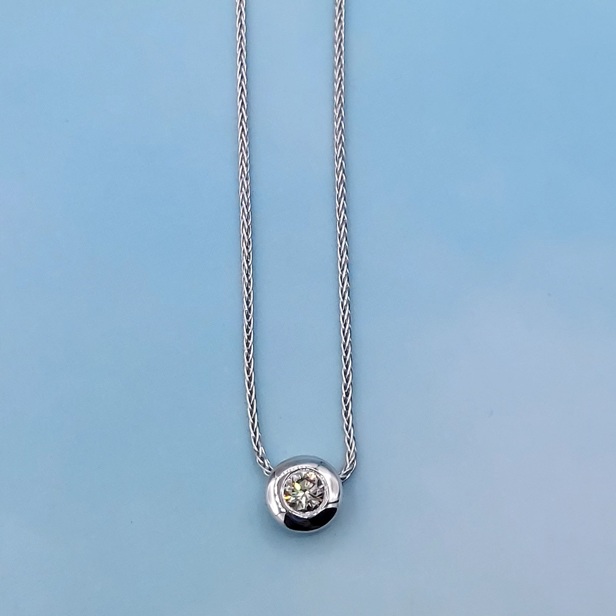Pear Diamond Necklace 0.7-0.8 Ct M VS GIA Natural Pendant 14k Gold  Solitaire | eBay