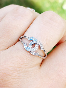 Designer Inspired L.V. Ring - Sterling Silver – Marie's Jewelry Store