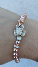 Load image into Gallery viewer, Marie&#39;s Exclusive Rose Gold Hematite Sea Turtle Bracelet