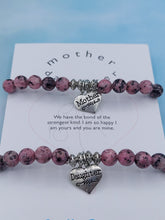 Load image into Gallery viewer, Mother &amp; Daughter Beaded Bracelet with Charm Set