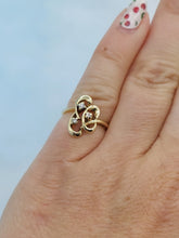 Load image into Gallery viewer, Abstract Artist Diamond Pinky Ring - 14K Yellow Gold - Estate Piece