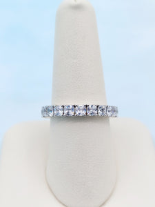 Clear CZ Eternity Ring - Sterling Silver