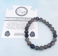 Load image into Gallery viewer, &quot;Encouragement&quot; Black Moonstone Stacker - TJazelle