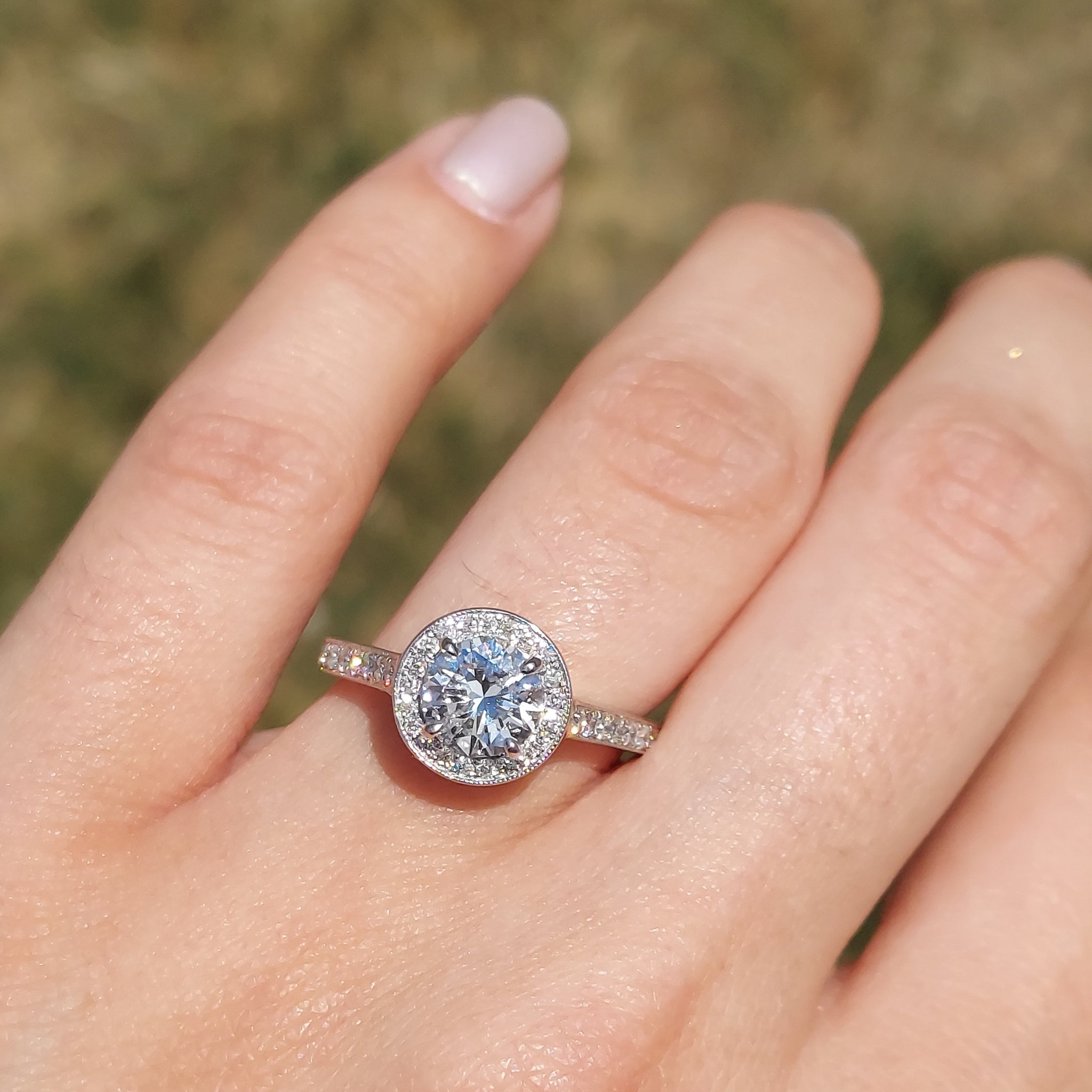 Love my ring! 2 carat oval center with 1 carat round on each side! | Big diamond  engagement rings, Beautiful rings, Engagement rings
