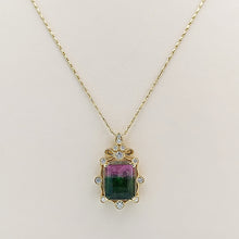 Load image into Gallery viewer, Watermelon Tourmaline Necklace - 14K Yellow Gold - One Of A Kind
