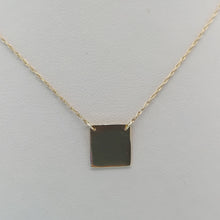Load image into Gallery viewer, Square Engravable Necklace - 14K Yellow Gold