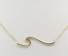 Load image into Gallery viewer, Plain Wave Necklace - 14K Yellow Gold