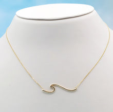 Load image into Gallery viewer, Plain Wave Necklace - 14K Yellow Gold