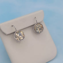 Load image into Gallery viewer, Champagne Crystal Leverback Earrings